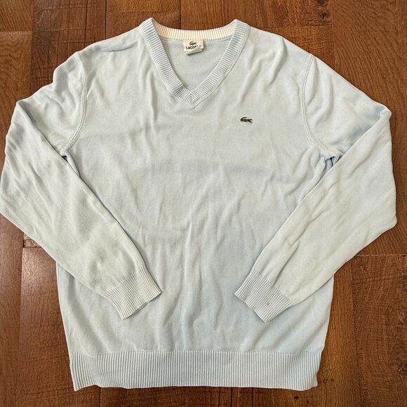 Lacoste Sweater Mens Small Crewneck Pullover Embroidered Croc Casual - Picture 1 of 11